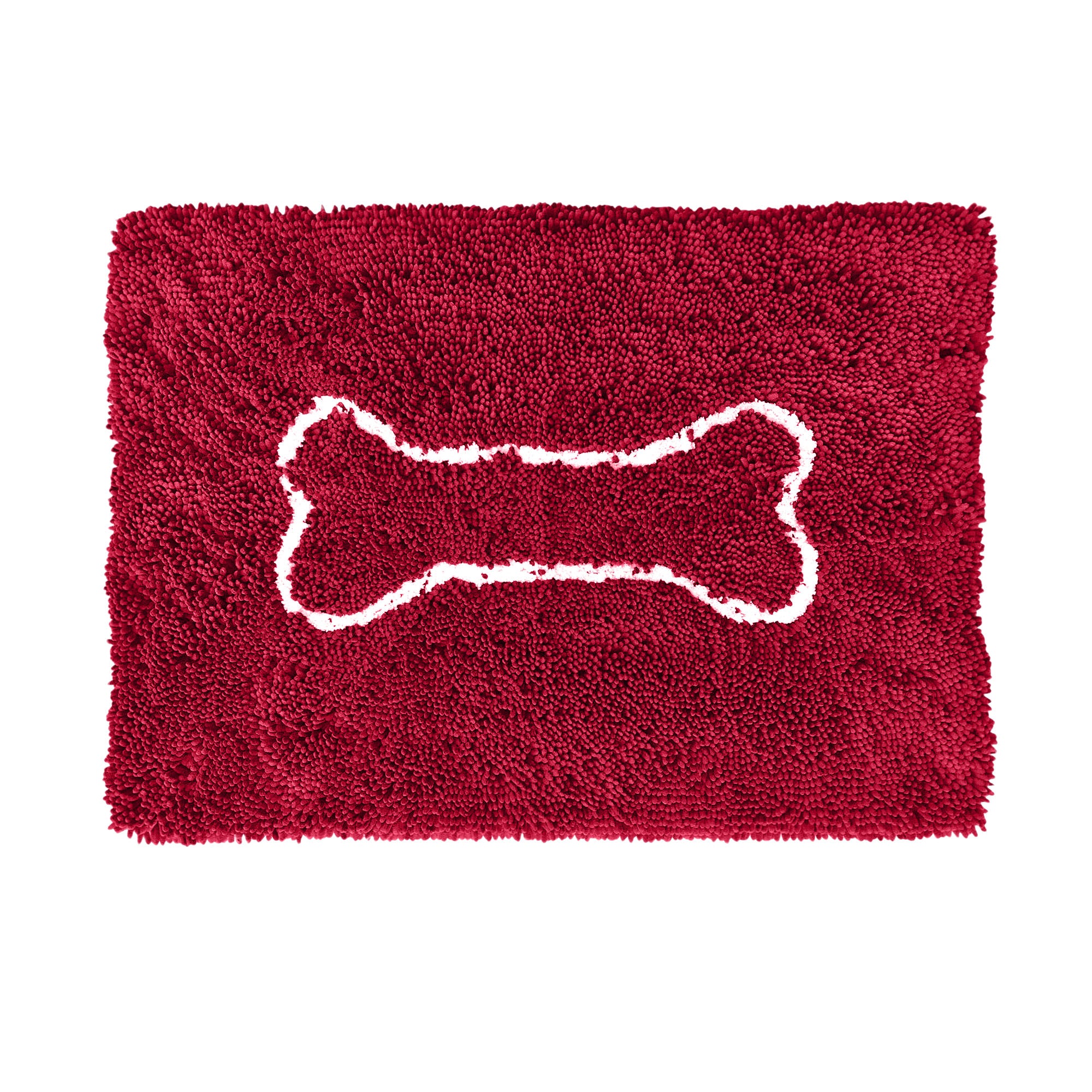 Cranberry Bone Absorbent Doormat for Wet Dogs Soggy Doggy