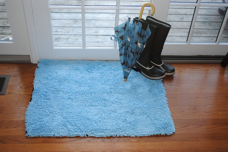 Plain Blue Absorbent Doormat