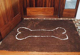 A Soggy Doggy Chocolate Doormat in Use