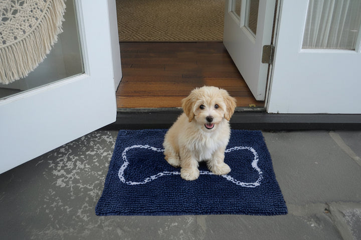 Navy Blue Absorbent Dog Doormat | Soggy Doggy