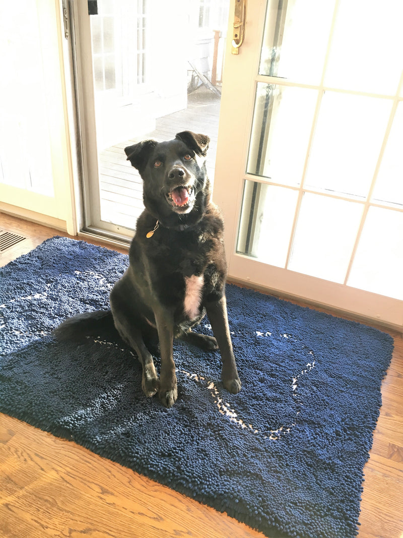 Navy Blue Bone Absorbent Doormat