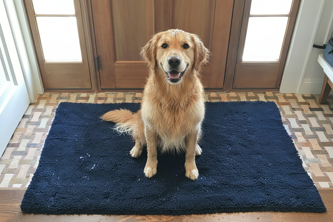 Plain Navy Blue Soggy Doggy Doormat Large Or Extra-Large - Shop