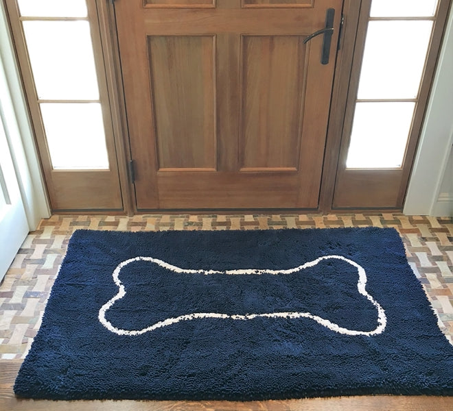 Rugged Rope Door Mat in Navy Blue Size 20 x 30 by Schoolhouse