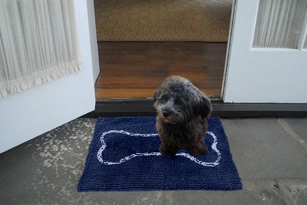 My Doggy Place Ultra-Absorbent Dog Doormat: Navy Blue/Medium