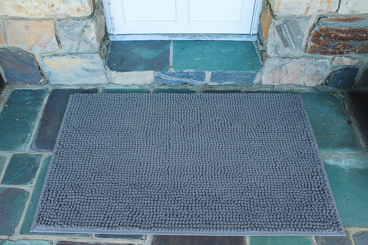 Soggy Doggy Plain Grey Absorbent Doormat - Thumbnail 4