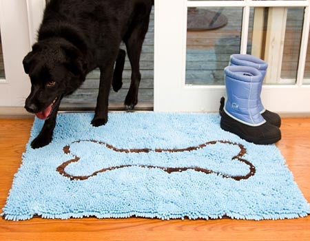 My Doggy Place Ultra-Absorbent Dog Doormat: Navy Blue/Medium