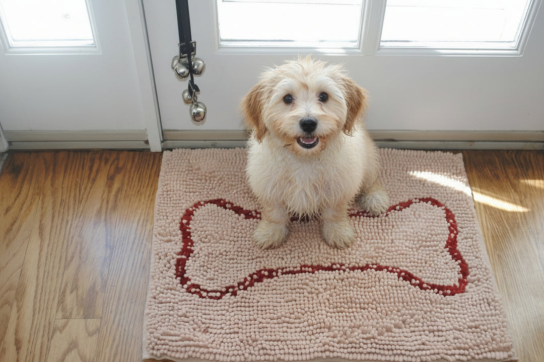 Beige Bone Absorbent Doormat for Wet Dogs | Soggy Doggy