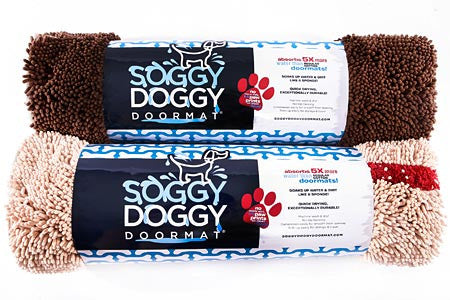 Soggy Doggy Doormat soggy doggy slopmat ultra-absorbent dog door mat for  food and water, microfiber